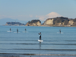 スタンドサーフィンと富士山