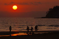 滑川夕日