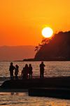 由比ヶ浜の夕日